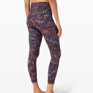 Lululemon Align Pant II 25” Foliage Overlay Multi Size 6